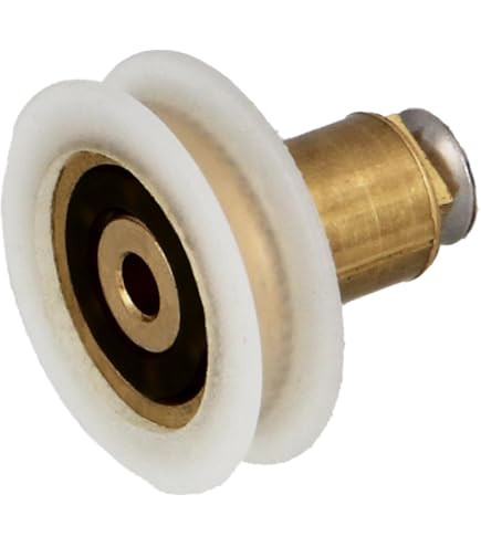 Cuscinetti Box Doccia AMIG - Set 2 Pezzi, &Oslash; 19 Mm, Nylon Bianco, Per Porte Doccia Scorrevoli