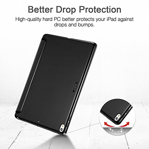 iPad Pro 10.5 Hülle, ESR® Yippee Series Auto aufwachen/Schlaf Funktion Ledertasche mit Schwarz Rückseite Abdeckung Leichtgewicht Anti-Kratzer Schutzhülle für iPad Pro 10.5 (Schwarz) - 9