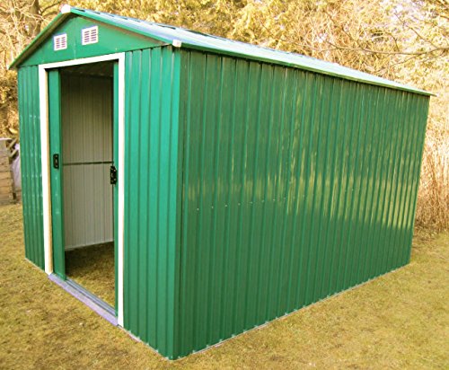 Gartenhaus Geräteschuppen 11m² aus verzinktem Stahlblech Metall grün von AS-S - 9