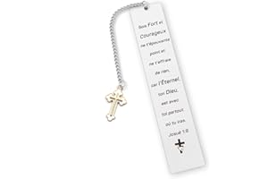 BLUCKINCLE Verset Biblique Français,Marque-Page Chrétien Bible,Cadeau Communion,Cadeau Communion Garcon,Cadeau Confirmation, Cadeaux De La Croix Pour Filles Et Garçons, Filleu