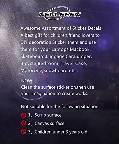 Neuleben Aufkleber Pack  150-pcs  Graffiti Sticker Decals Vinyls f  r Laptop  Kinder  Autos  Motorrad  Fahrrad  Skateboard Gep  ck  Bumper Sticker Hip
