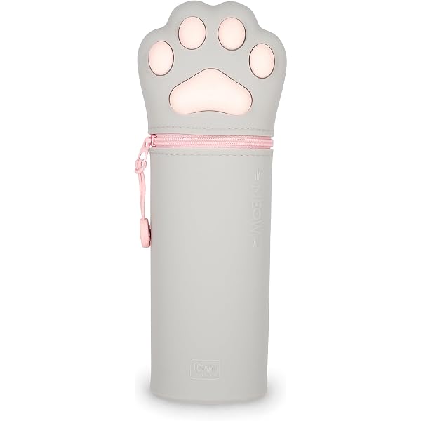 Telescopic Pen Case Aus Weichem Silikon – Kawaii Katzen-Design, Ausziehbar, Als Stiftehalter Nutzbar