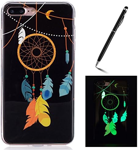 XUDAKJ Apple iPhone 8 PLUS Case Gel Case Luminous Effect Noctilucent Green Glow in the Dark Matte White Ultra Slim Soft Rubber Shock Absorber Flexible Bumper TPU Protective Case Cover Skin Shell For Apple iPhone 8 PLUS [Free 2 in 1 Black Stylus Pen]