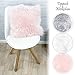 Produktbild Teppich Wölkchen Kissen Kunstfell Schaffell Lammfell | Mit herausnehmbarer Füllung | Wohnzimmer Schlafzimmer Kinderzimmer | Für Couch Stuhl Sofa (Rosé - 45 x 45 cm)