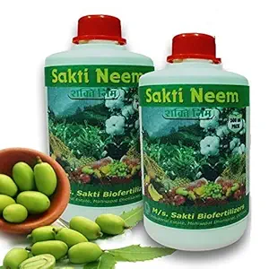 Sakti Organic Pure neem Oil for Plant Gardening (100 ml) | Cold Pressed neem Oil for Plants Insects and Mosquito Control | neem Oil Pesticide and Insecticides 1500 PPM (Min) Quantity - 1liter