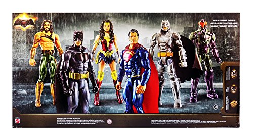 DC Batman v Superman: Dawn of Justice Aquaman, Batman, Wonder Woman, Superman, Armor Batman & Lex Luthor 12 Action Figure by DC