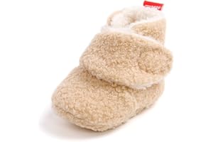 Sehfupoye Kleinkind Baby Jungen Mädchen Baumwolle Booties Schuhe Gestreifte Weiche Sohle Neugeborene Erste Wanderschuhe Warme Fleece Stiefel 0-18M