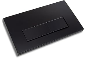 GENERICO Placca di attivazione comando Pulsante di scarico Accessorio per cassetta WC Compatibile con Geberit Sigma01, UP300 e UP320, funzione a doppio scarico(Nero)