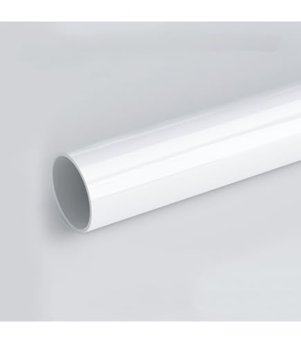 Lot De 2 Tubes Ronds Rigides PVC 7mm X 9mm X 22,9cm - Blanc - Résistant Impacts Pour Eau, Câbles Et Bricolage