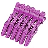 Anself 6Pcs Sectioning Clips Clamps Hairdressing Hair Salon Grip Crocodile DIY Accessories Hairpins Plastic