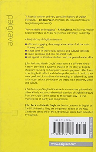 Book's Cover of A Brief History of English Literature