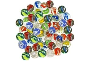 ARSUK 80 Billes Enfant - 455 g Billes De Couleur Assortiment Billes en Verre, Buki Bille, Pépites Rares de Soleil pour Décoration, Jeux de Billes Enfant - Multicolore Sac de Marblegen Bille