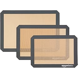AmazonBasics Lot de 3 tapis de cuisson en silicone