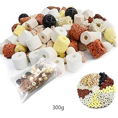 Feiledi Trade Filtres pour aquarium, milieux de filtration pour aquarium Bio Rings, média de filtration pour anneaux en carbone-céramique, média de filtration biologique pour anneaux, pour filtres d'aquarium