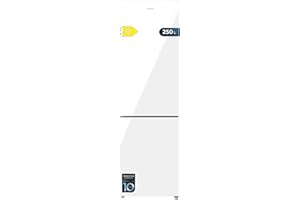 Cecotec Réfrigérateur combiné Bolero CoolMarket Combi 250 White Glass D. Réfrigérateur verre blanc, 250L, Inverter Plus, Total No Frost, classe D, Multi Air Flow, Fast Cooling, Humidity Box.