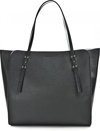 Gianni Chiarini - Shopping bag in leather, with removable flowery print fabric clutch, Gianni Chiarini made in Italy - Nero - BS5645GRN/ARG-LSR-LV.NERO - Nero - UNICA