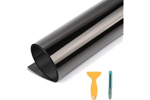 KALIWA Auto Pellicola Adesiva in PVC, Pellicola di Protezione (Nera Chiaro per Fanale Posteriore, 30cm*300cm)