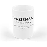 AL PRODUCTION Ceramica Tazza Mug PAZIENZA DESCRIZIONE DIVERTENTE - Tazza regalo di compleanno - Divertente - Humor