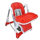 Kinderhochstuhl zusammenklappbar – Babyhochstuhl rot mit Essbrett fürs Baby ab 6 Monaten bis 3 Jahre - 2