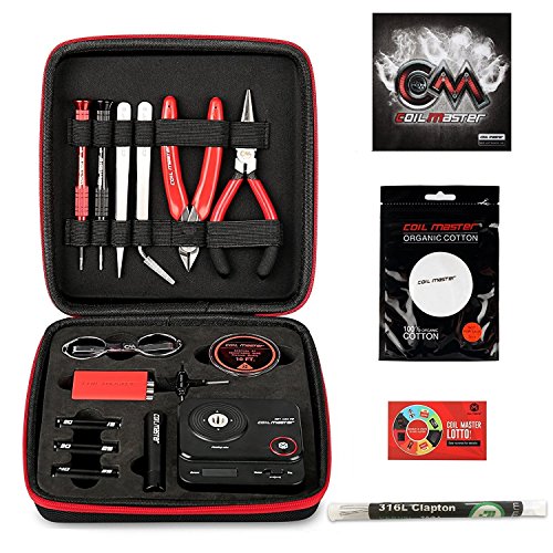 Coil Master 100% authentische DIY KIT V3 Tool SET mit spätesten Spule Jig (V4) / 521 Tab Mini-Ohm-Leser / Pinzette / hitzebeständige Draht NEUESTE Tool Kit, exklusive LifeMods Bundle Edition!