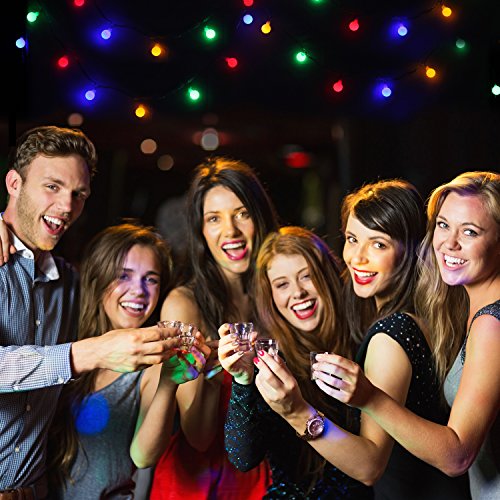 Denknova® LED Globe Lichterkette Innen Deko Glühbirne 10 Meter 100er LEDs DC 31V strombetrieben Stimmungsbeleuchtung Lichter für Feste, Weihnachten, Partys und Hochzeit / äußere Dekoration (Bunt) - 2