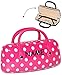 Produktbild 2 in 1 __ Brillenetui / kleine Tasche für Utensilien - " rosa - pink Punkte " - incl. Name - Hardcase / Hartschale - extrem stabil - Etui für Brille oder andere Kleinigkeiten - für Kinder & Erwachsene - Hartschalenetui / Metallverschluß - Federverschluß - Sonnenbrille - Lesebrille / gepunktet