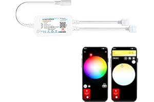 YSRSAI Mini podwójne wyjście ZigBee ściemniacz kontroler RGBCCT RGBCW 6-pin LED Strip Controller 5 V 12 V 24 V kompatybilny z Zigbee 3.0 Hub Tuya, Z2mqtt, Smartthings, Alexa Echo Plus