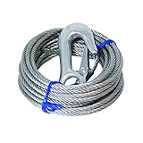  Drahtseil Stahlseil mit Haken für Seilwinde Seilzug Handseilwinde, Länge:10m