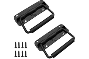 Zasvec Asas Plegables 2 Piezas 120 mm Negro Mangos Plegables Tiradores de Hierro Tirador Plegable con Muelle Tiradores de Cajas Madera Tiradores de Armario de Herramientas para Caja de Herramientas