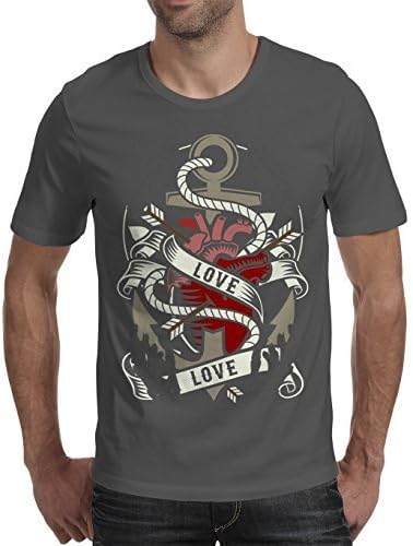 wallshirt Arrows Through The Heart Tattoo Ink Men's T-Shirt 2018 Gift Idea - Grey, Medium