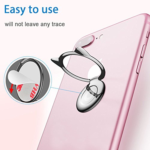 aceyoon Smartphone Fingerhalterung Kartze Schwarz 2 Set Handy HÃ¼lle Ringhalter Metall 360 drehbarer Mobil Phone Ring Holder stabil bombenfest iPhone Fingerhalter fÃ¼r iPhone X 8 Plus 7 Plus 6 Samsung