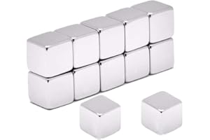 CHOLINCHIN 12 pezzi magneti al neodimio per cubi extra forte set,dadi magneti per lavagne magnetiche in vetro frigorifero bacheca lavagna memo insegnante di scuola mappa,ufficio,con serbatoio (10x10x10mm)