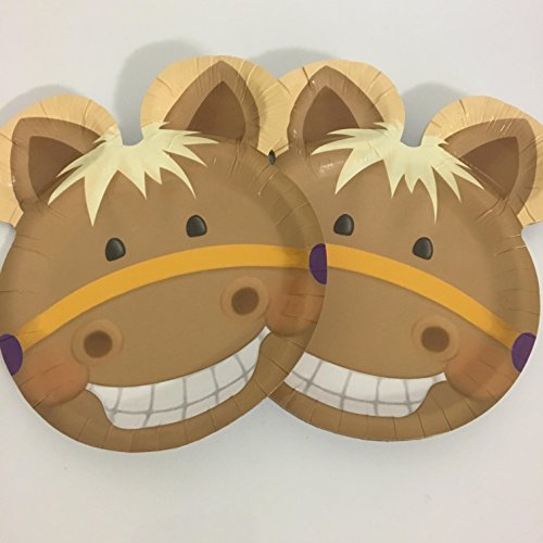 8 Teller * SÜSSES PONY * für Kindergeburtstag oder Mottoparty // Plates Pappteller Partyteller Pferde Horse