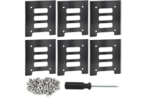 TANCUDER 6PCS Marco de Montaje HDD / SSD de 2,5" y 3,5" Kit de Soporte de Montaje de Disco Duro de Metal Marco de Montaje para Discos Duros Soporte Marco para Disco Duro con Destornillador y Tornillos