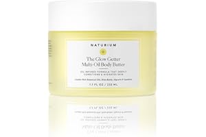 Naturium The Glow Getter Whipped Multi-Oil Body Butter, Firming Cream & Body Moisturiser with Shea Butter, 7.7 fl oz