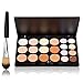 LEORX Face Contour Kit Highlighter Makeup Kit 20 Colour Cream Concealer Palette with Brush