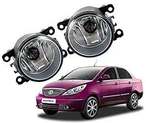 Autopearl Car Fog Lamp Lights without Plastic Sash Cover for Tata Indigo Manza