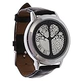 Armbanduhr - SODIAL(R) 60 LED elektronische Armbanduhr, Digitaluhr mit ungewoehnlichem Design und schwarzem Leder