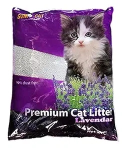 Sumo Brand: Premium Clumping Fruit Flavoured Fragrance Cat Litter (for Multiple Cats), (5L?2)-10L (Lavendar)