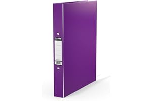 Durafile Ring Binder A4 File, Purple, Single File Folder Organiser, Heavy Duty Board Construction Folders for Paperwork A4 Ring Binder, Ideal A4 Folder for School, Home & The Office