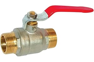 Sferaco - Vannes d'arrêt poignée plate - Vanne à sphère PN25 ACS Poignée Plate rouge Mâle/Mâle 1"(26x34)