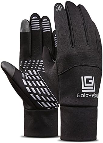 Waterproof Fleece Gloves Windproof Thermal Touch Screen for Men and Women Outdoor Sport Cycling Snowboard (L)