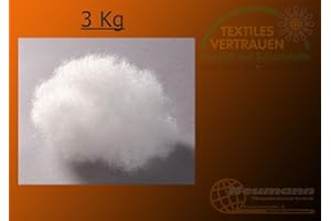 Neumann Handelsvertrieb Silikon Füllwatte Bastelwatte Stopfwatte Watte Teddys (3KG)