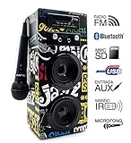 [Especificaciones técnicas]: Potencia de altavoz: 10W (5Wx2) / Frecuencia de respuesta: 20-20KHz / Señal de amplificación: >80Db / Dimensiones: 10x11.8x30cm / Voz de asistente en Español.