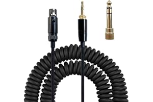 Xingsiyue Cavo a Spirale Compatibile con AKG Q701/K712/K702/K271S/Pioneer HDJ-2000/HDJ-2000MK ll/H118 Cuffia - Estensione al Cavo da 5M con Adattatore da 6.35MM