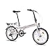 Produktbild CHRISSON 20 Zoll Faltrad Klapprad - Foldrider 1.0 Weiss - Faltfahrrad für Herren und Damen - 20 Zoll klappbares Fahrrad mit 7 Gang Shimano Kettenschaltung - Folding City Bike