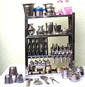 Tirtha Enterprises Miniature Steel Kitchen Toy Set bhatukali (Kids Toys)