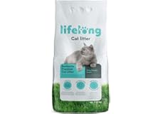 Marca Amazon - Lifelong Arena de bentonita para gatos, Premium con perfume de talco, 10L/7.5 kG, Paquete de 1