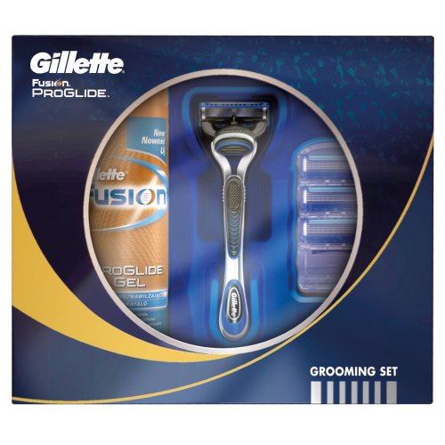 Gillette Grooming Gift Set - ProGlide Razor, ProGlide Hydrating Shave Gel 75 ml and 3 ProGlide Razor Blades