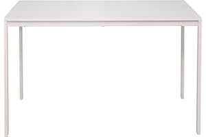 AVANTI TRENDSTORE - Grosseto - Tavolo da pranzo con struttura in metallo bianco e piano in legno laminato. Disponibile in 2 diverse dimensioni. Dimensioni LAP ca. 120x75x75cm